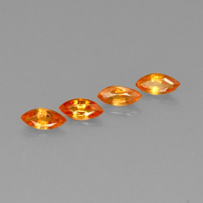 캐럿 천연 옐로우 오렌지 사파이어 보석, 마퀴즈, 6×2.9 mm, VVS-VS