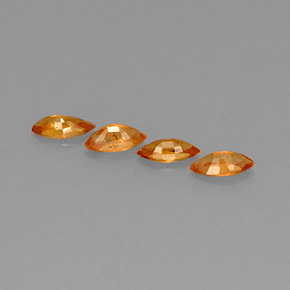 캐럿 천연 옐로우 오렌지 사파이어 보석, 마퀴즈, 6×2.9 mm, VVS-VS