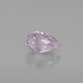 0.91캐럿 천연 라이트 바이올렛 사파이어, 브리올레트, 6.6×4.1 mm, VVS