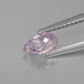 0.91캐럿 천연 라이트 바이올렛 사파이어, 브리올레트, 6.6×4.1 mm, VVS