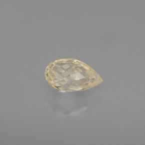 0.79캐럿 천연 골든 옐로우 사파이어, 브리올레트, 6.3×3.9 mm, VVS-VS
