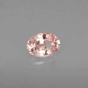 0.70캐럿 천연 라이트 로즈 사파이어, 타원형 컷, 6×4.2 mm, VVS