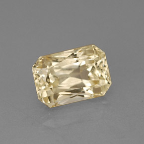 1.81캐럿 천연 골든 옐로우 사파이어, 에메랄드 컷, 7.3×5 mm, VVS