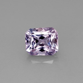 1.86캐럿 천연 라이트 바이올렛 사파이어, 에메랄드 컷, 6.9×5.9 mm, VVS