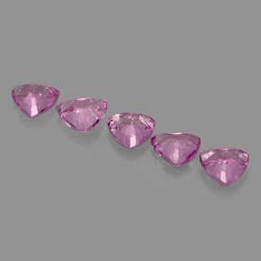 캐럿 천연 핑크 사파이어 보석, 트릴리언, 4×3.9 mm, VVS-VS