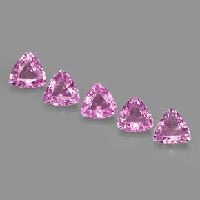 캐럿 천연 퍼플 핑크 사파이어 보석, 트릴리언, 4.2×4 mm, VVS-VS