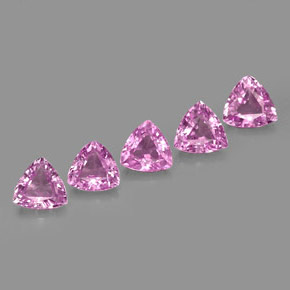 캐럿 천연 퍼플 핑크 사파이어 보석, 트릴리언, 4.2×4 mm, VVS-VS