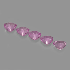 캐럿 천연 퍼플 핑크 사파이어 보석, 트릴리언, 4.2×4 mm, VVS-VS