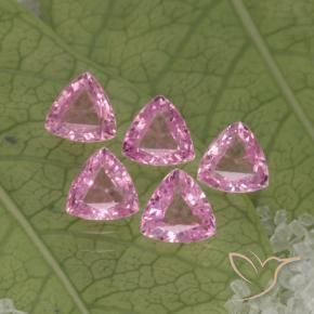 1.30캐럿 천연 풍선껌 핑크 사파이어 보석, 트릴리언, 3.9×3.9 mm, VVS-VS