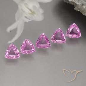 1.20캐럿 천연 라이트 로얄 퍼플 핑크 사파이어 보석, 트릴리언, 4.1×3.9 mm, VVS-VS