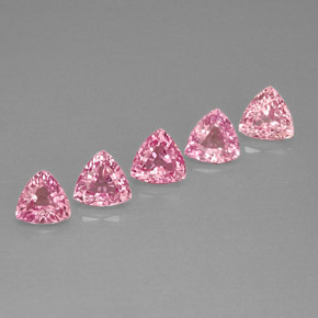 캐럿 천연 핑크 사파이어 보석, 트릴리언, 4.1×3.9 mm, VVS-VS