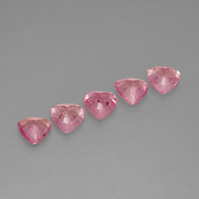 캐럿 천연 핑크 사파이어 보석, 트릴리언, 4.1×3.9 mm, VVS-VS