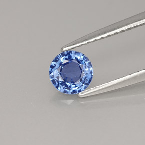 0.59캐럿 천연 콘플라워 블루 사파이어, 라운드 컷, 5.12 mm, VS