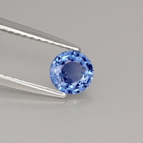0.59캐럿 천연 콘플라워 블루 사파이어, 라운드 컷, 5.12 mm, VS