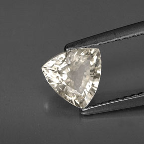 0.97캐럿 천연 라이트 옐로우 사파이어, 트릴리언, 6.4×6.3 mm, VVS-VS