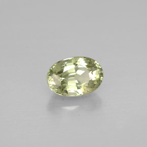 0.72캐럿 천연 그린 사파이어, 타원형 컷, 6×4.1 mm, VVS-VS