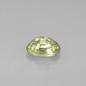0.72캐럿 천연 그린 사파이어, 타원형 컷, 6×4.1 mm, VVS-VS