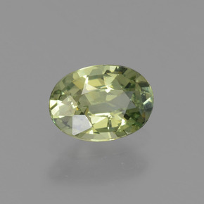 0.63캐럿 천연 그린 사파이어, 타원형 컷, 6×4.4 mm, VVS-VS