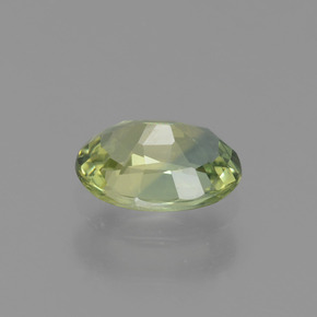 0.63캐럿 천연 그린 사파이어, 타원형 컷, 6×4.4 mm, VVS-VS