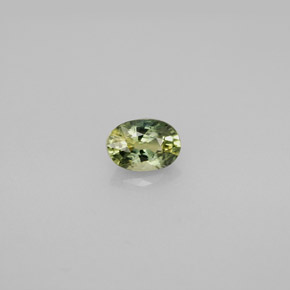 0.65캐럿 천연 옐로우 그린 블루 사파이어, 타원형 컷, 6×4.2 mm, VVS-VS