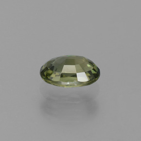 0.71캐럿 천연 그린 사파이어, 타원형 컷, 6×4.2 mm, VVS-VS