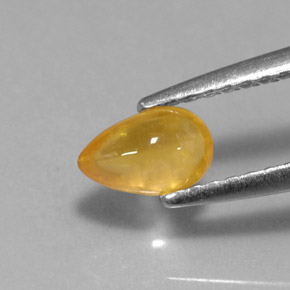 0.59캐럿 천연 골든 옐로우 사파이어, 투명한, 6.1×3.9 mm, 투명/반투명
