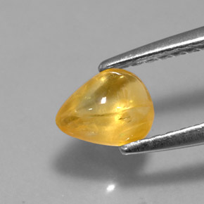 0.79캐럿 천연 골든 옐로우 사파이어, 투명한, 6.3×5 mm, 투명/반투명
