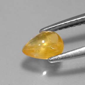 0.79캐럿 천연 골든 옐로우 사파이어, 투명한, 6.3×5 mm, 투명/반투명