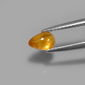 0.81캐럿 천연 골든 옐로우 사파이어, 투명한, 6.5×4.3 mm, 투명/반투명