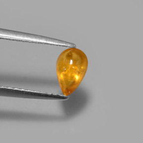 0.81캐럿 천연 골든 옐로우 사파이어, 투명한, 6.5×4.3 mm, 투명/반투명