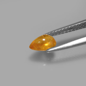 0.81캐럿 천연 골든 옐로우 사파이어, 투명한, 6.5×4.3 mm, 투명/반투명