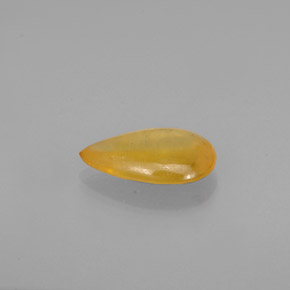 0.92캐럿 천연 골든 옐로우 사파이어, 투명한, 8.1×5.2 mm, 투명/반투명