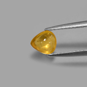 0.80캐럿 천연 골든 옐로우 사파이어, 투명한, 6×5.4 mm, 투명/반투명