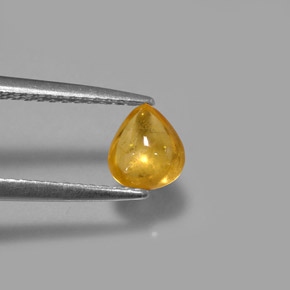 0.80캐럿 천연 골든 옐로우 사파이어, 투명한, 6×5.4 mm, 투명/반투명