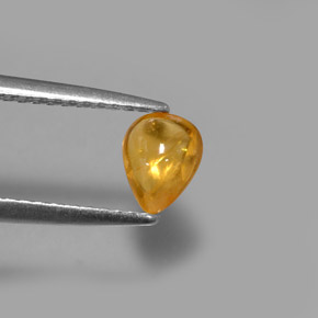 0.75캐럿 천연 골든 옐로우 사파이어, 투명한, 6.2×4.8 mm, 투명/반투명