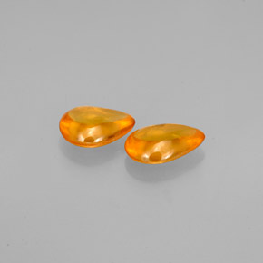 캐럿 천연 옐로우 오렌지 사파이어 보석, 투명한, 6.5×4.6 mm, 투명/반투명
