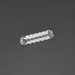 0.56캐럿 천연 화이트 사파이어, 에메랄드 컷, 10×2.6 mm, VVS-VS