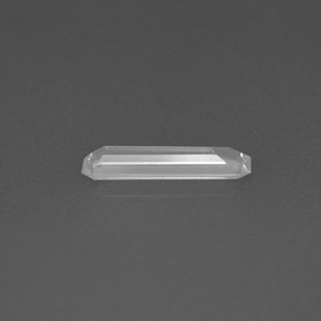 0.56캐럿 천연 화이트 사파이어, 에메랄드 컷, 10×2.6 mm, VVS-VS