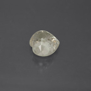 1.35캐럿 천연 라이트 옐로우 사파이어, 하트 모양, 6.5×5.9 mm, VVS-VS