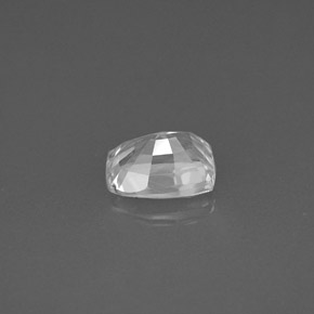 1.09캐럿 천연 화이트 사파이어, 쿠션 컷, 6.5×4.9 mm, VVS-VS