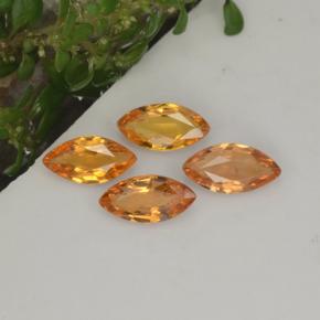 1.25캐럿 천연 오렌지 사파이어 보석, 마퀴즈, 6×3.1 mm, VVS-VS