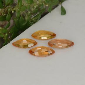 1.25캐럿 천연 오렌지 사파이어 보석, 마퀴즈, 6×3.1 mm, VVS-VS