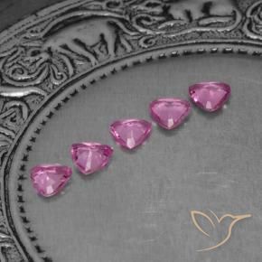 1.22캐럿 천연 딥 핑크 사파이어 보석, 트릴리언, 4.1×4 mm, VVS-VS