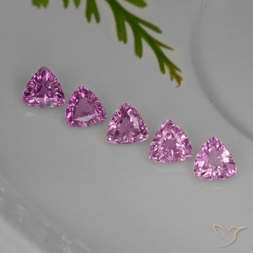 1.44캐럿 천연 깊은 핑크빛 퍼플 사파이어 보석, 트릴리언, 4.1×4 mm, VVS-VS