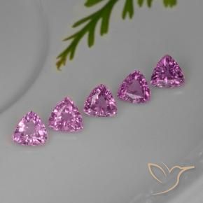 1.44캐럿 천연 깊은 핑크빛 퍼플 사파이어 보석, 트릴리언, 4.1×4 mm, VVS-VS