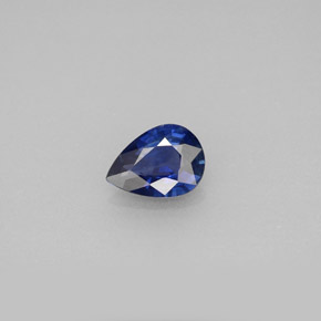0.71캐럿 천연 블루 사파이어, 배 모양, 6.9×5 mm, VS