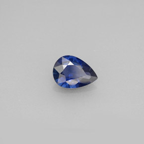 0.71캐럿 천연 블루 사파이어, 배 모양, 6.9×5 mm, VS