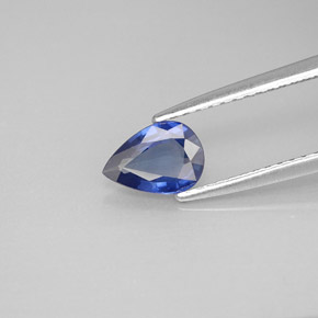 0.62캐럿 천연 블루 사파이어, 배 모양, 7.1×5.1 mm, VVS