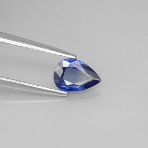 0.62캐럿 천연 블루 사파이어, 배 모양, 7.1×5.1 mm, VVS