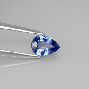 0.81캐럿 천연 블루 사파이어, 배 모양, 7.1×5.1 mm, VVS